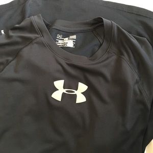 Under Armour Mens HeatGear Mileage Fitted Black T
